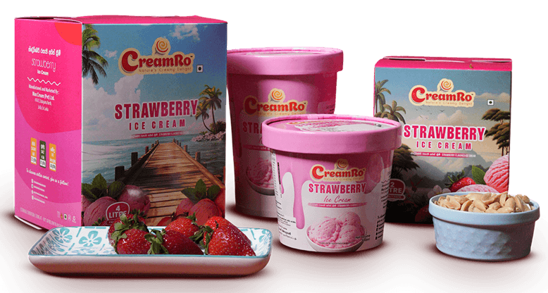 CreamRo strawberry ice cream products